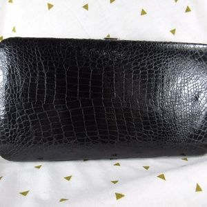 Flat Black Wallet Clutch